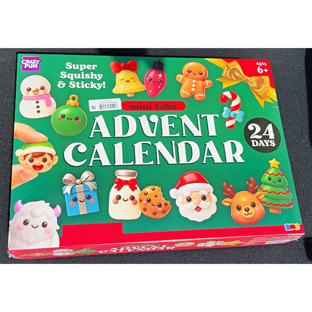 Crazy Fun RMS mini taba Christmas Advent Calendar 24 Days w/ 24 Squishies